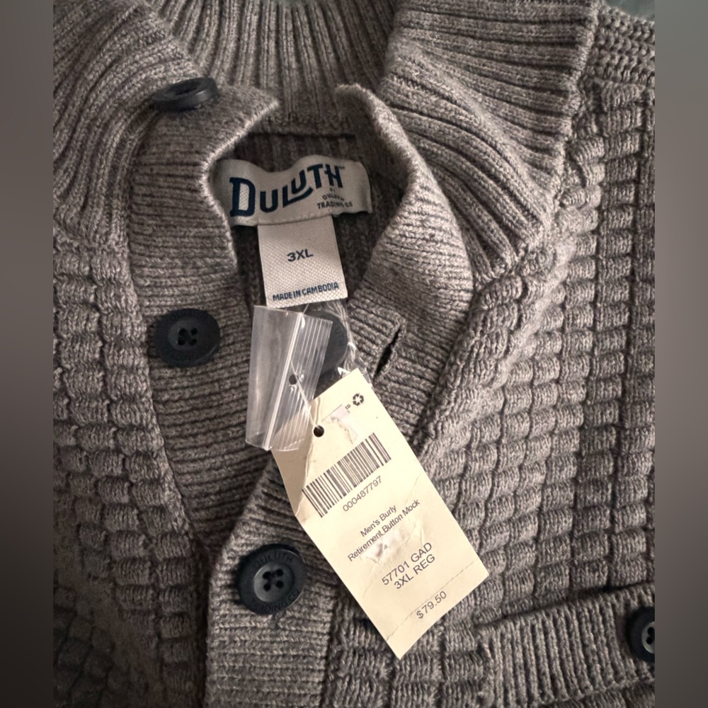 Duluth Trading Co Men's Tan V-Neck Sweater - Picture 2 of 5